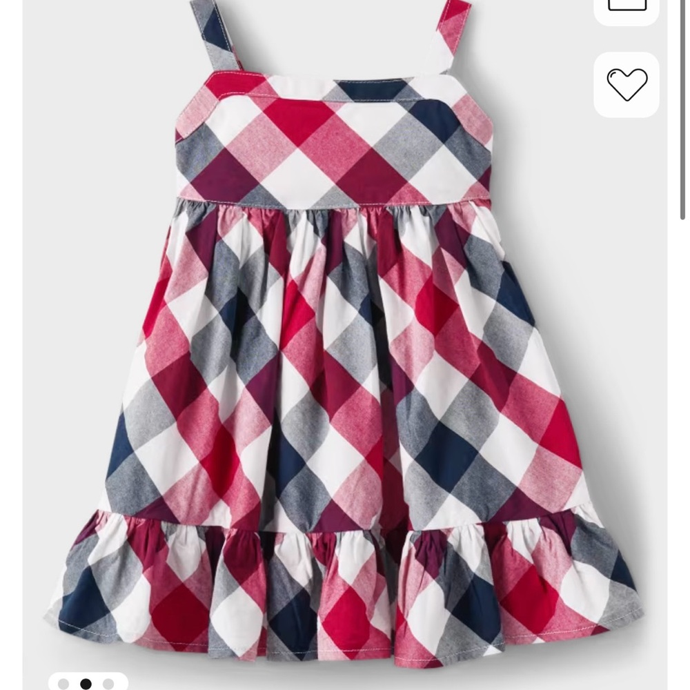 Gymboree Red, Blue, and White Plaid Kids Dress